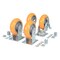 Vestil Elastic Polyurethane Caster Kit 6 in x 2 in 5,000 Lb. Capacity Butterscotch D-CK4-C34C - alternate 2
