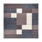 World Rug Gallery Contemporary Modern Geometric Boxes Design Non-Slip Area Rug 6 ft 6 in x 6 ft 6 in Square Blue 506BLUE6SQ - alternate 2
