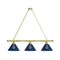 Holland Bar Stool Co US Naval Academy NAVY 3 Shade Billiard Light, Brass Fixture BL3BRUSNavA - alternate 1