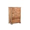 Homeroots 51" Brown Solid Wood Live Edge Five Drawer Standard Chest 552247 - alternate 2