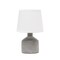 Homeroots 9" Gray Concrete Round Table Lamp With White Drum Shade 643448 - alternate 2