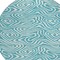Homeroots 8' Teal Blue And Ivory Round Abstract Washable Indoor Outdoor Area Rug 599018 - alternate 2
