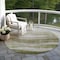 Homeroots 8' Green And Beige Round Abstract Washable Indoor Outdoor Area Rug 604973 - alternate 2