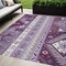 Homeroots 5' X 8' Purple Lavender And Ivory Aztec Washable Indoor Outdoor Area Rug 598497 - alternate 1