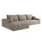 Homeroots 107" Camel Corduroy Modular Compression Foam Sofa With Toss Pillows 712962 - alternate 1