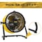 Edendirect Heavy Duty High Velocity Turbo Floor Fan, 10 in Blade Dia, 120V, 900/1,000/1,200 cfm IR-FANTD10 - alternate 2