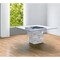Homeroots 59" Clear And Gray Square Glass And Solid Wood Pedestal Base Dining Table 320783 - alternate 2