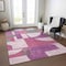 Homeroots 10' X 14' Blush And Mauve Geometric Washable Indoor Outdoor Area Rug 617901 - alternate 2
