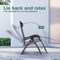 Serenelife Set of 2 Adjustable Steel Mesh Zero Gravity Lounge Chair Recliners w/Pillows and Cup Holder Trays SLZGHBRW22 - alternate 1