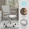 Martha Stewart Piper Upholstered Office Chair in White/Polished Nickel CH-220921-2-WH-MS - alternate 2