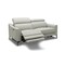 Homeroots 60in Gray And Black Top Grain Leather Power Reclining Loveseat 489286 - alternate 1