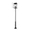 Z-Lite Hartwell 6-Light Outdoor Post Mounted Fixture, 15 in W x 127.25 H, Sand Black 5019PHXXLR-5010P-BK - alternate 2