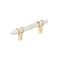 Amerock Carrione 3 inch 76mm Center-to-Center Marble White/Champagne Bronze Cabinet Pull BP36639MWCZ - alternate 1
