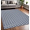 Homeroots 5' X 7' Blue And Ivory Geometric Indoor Outdoor Area Rug 554860 - alternate 2