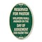 Signmission Reserved for Pastor Violators Shall Answer on, 12 In X 18 In Architectural, Heavy Gauge Aluminum A-OV-G-1218-23184 - alternate 1