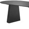 Homeroots 79" Black Wood Double Pedestal Base Oval Dining Table 720664 - alternate 2