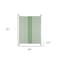 Homeroots 60" X 50" Green Woven Cotton Striped Throw Blanket with Tassels 516598 - alternate 2