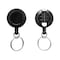 Sicurix Standard Round ID Badge Reel with Belt Clip & Key Ring, Black, 6PK 68874 - alternate 2