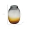 Homeroots 11" Charcoal And Orange Ombre Round Glass Table Vase 574234 - alternate 2