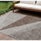 Homeroots 8' X 10' Gray Silver And Taupe Geometric Washable Indoor Outdoor Area Rug 582473 - alternate 1