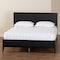Baxton Studio Primrose Mid-Century Black Fluted Wood Queen Size Platform Bed 249-13816-ZORO - alternate 2