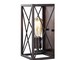 Jonathan Y Norris X-Frame 6" 1-Light Farmhouse Rustic Iron LED Sconce, Oil Rubbed Bronze/Wood Finish JYL1310A - alternate 2