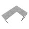 Homeroots 58" Gray and Black Faux Stone Wood And Metal Corner Computer Desk 489985 - alternate 2