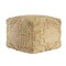 Homeroots 18" Natural Jute Blend Cube Quatrefoil Pouf Ottoman 551562 - alternate 1