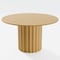 Homeroots 52" Brown Solid Wood Pedestal Base Round Top Dining Table 720998 - alternate 1