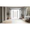 Vdomdoors Metal Double Doors Deux 0757 Gray Graphite Frosted Glass 2 Sidelights and Top Transom Entry Modern DEUX0757DEXD-GRE-W14+72+14xH80+14-LH-O - alternate 2