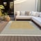 Homeroots 5' X 8' Gold Black And Beige Striped Washable Indoor Outdoor Area Rug 597218 - alternate 2