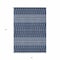 Homeroots 8' X 10' Navy Blue And Denim Blue Tribal Washable Indoor Outdoor Area Rug 582575 - alternate 2