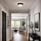 Westinghouse Two-Light Indoor Flush-Mnt Ceiling Fxtre Meadowbrook Mtt Blk Frstd Gls 6324100 - alternate 1