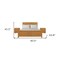 Homeroots Three Piece Oak Solid Wood Bedroom Set 523710 - alternate 2