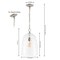Jonathan Y Matilda 10" 1-Light Industrial Designer Iron/Dimple Glass Dome LED Pendant, Nickel/Clear JYL7595A - alternate 2