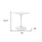 Homeroots 36" White Fiberglass And Metal Dining Table 520859 - alternate 2
