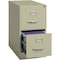 Lorell 15" W 2 Drawer Lorell Metal Vertical File, Putty LLR60655 - alternate 1