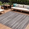 Homeroots 9' X 12' Brown And Beige Striped Washable Indoor Outdoor Area Rug 631483 - alternate 1