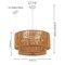 Jonathan Y Elliott 24" 5-Light Coastal Bohemian Adjustable Metal Hand-Woven Rattan-Look Paper Rope 2-Tier Drum JYL9563A - alternate 2