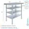 Amgood 24in D x 36in L Stainless Steel Table, Three Undershelves AMG WT-2436-3SH-Z - alternate 2
