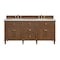 James Martin Vanities Lorelai 72" Double Vanity, Mid-Century Walnut, w/ 3 CM Siberian Silestone Top 424-V72-WLT-3SFR - alternate 1