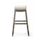 Homeroots 31" Gray and Cool Gray Fabric and Solid Wood Backless Bar Height Bar Chair 632499 - alternate 2