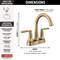 Delta Saylor Two Handle Centerset Bathroom Faucet 2535-CZMPU-DST - alternate 3