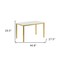 Homeroots 47" White and Gold Faux Marble and Metal Dining Table 568197 - alternate 2