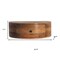 Homeroots 7" Brown Solid Wood Round One Drawer Nightstand 651811 - alternate 2