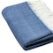 Homeroots 50" X 60" Denim Blue Woven Herringbone Plush Throw Blanket 475724 - alternate 2