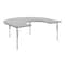 Flash Furniture Wren 66 in x 60 in Horseshoe Adjustable Height Activity Table, Thermal Laminate Top, Short Legs, Gray XU-A6066-HRSE-GRY-T-P-GG - alternate 1