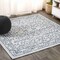 Jonathan Y Charleston Vintage Filigree Textured Weave Gray/Navy 4 ft Square Indoor/Outdoor Area Rug SMB106C-4SQ - alternate 1
