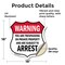 Signmission No Trespassing Shield Sign Warning You A, 18 Inch X 18 Inch, Vinyl Decal SHI-D-18-423 - alternate 2