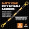 Xpose Safety Retractable Cone Bar, PVC, Black/Yellow 6 PK CBY72/120-6-X-S - alternate 2